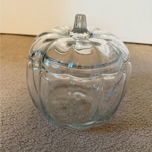 Clear Glass Pumpkin Jar | Fall Decor